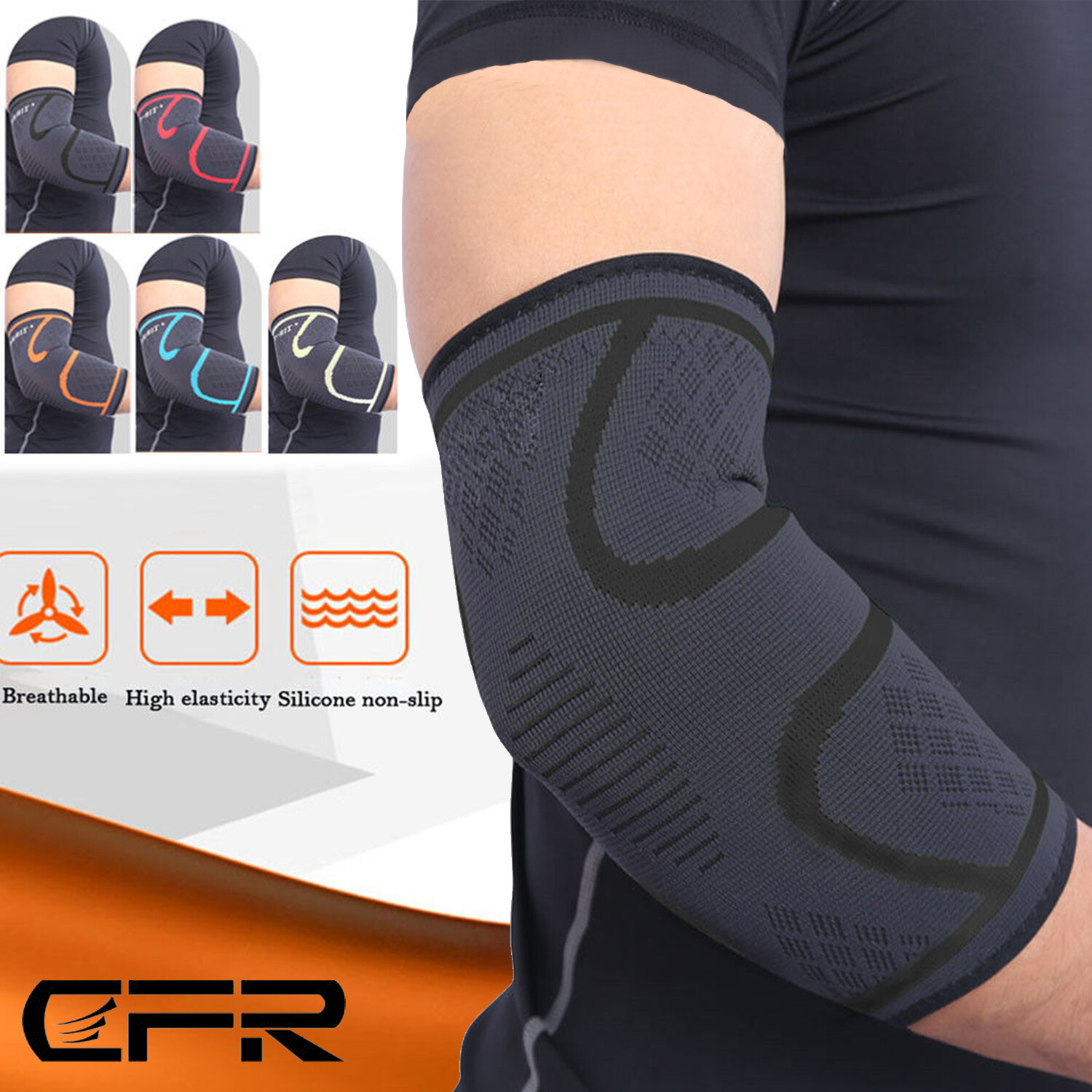 Elbow Brace Compression Support Arm Sleeve For Gym Arthritis Muscles Pain Relife