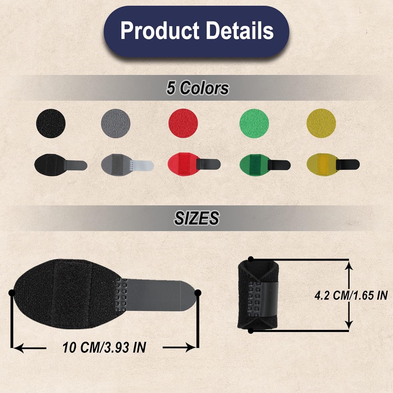 5 Pcs Trigger Finger One Size, 5 PCS (Black, Gray, Red, Yellow, Green.)