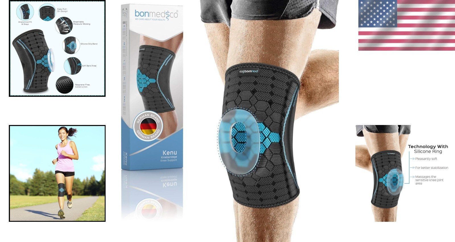 XXL Compression Knee Brace for Men & Women – Unisex Sports & Arthritis Support