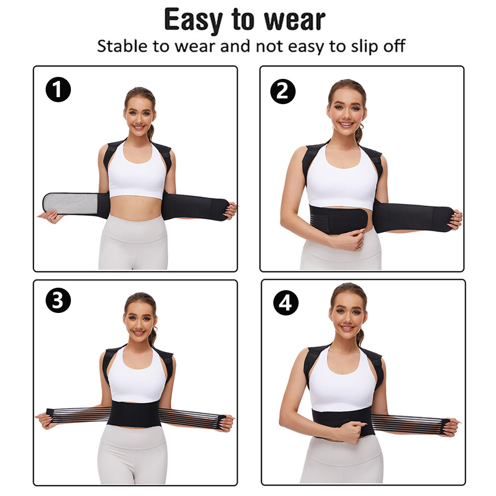 Posture Corrector Support Magnetic Back Shoulder Brace Belt Band For Women Men