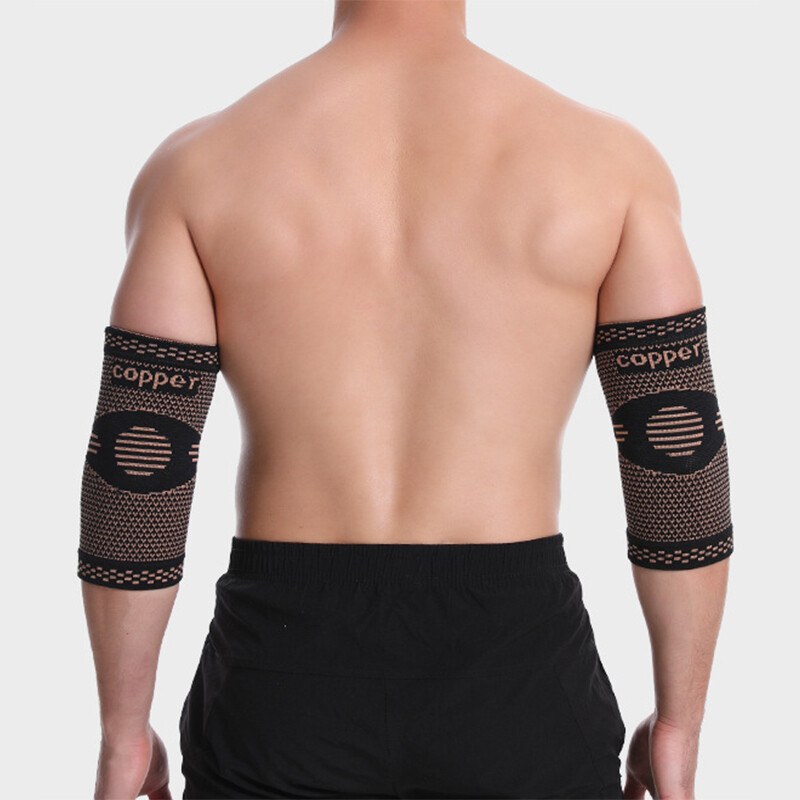 Copper Elbow Brace Compression Sleeve Support Arthritis Tendon Joint Wrap Pain