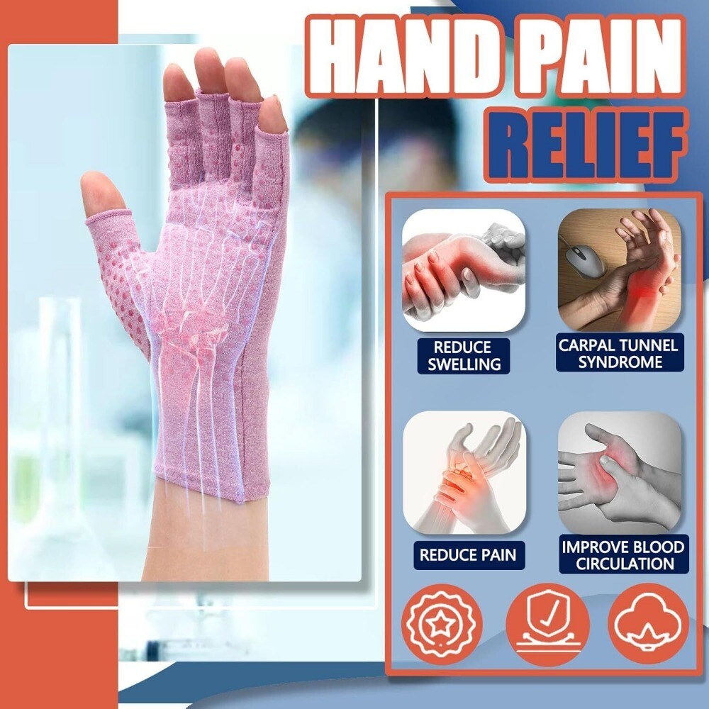 2Pair Unisex Compression Gloves for Hand Arthritis Rheumatoid Carpal Tunnel Pain