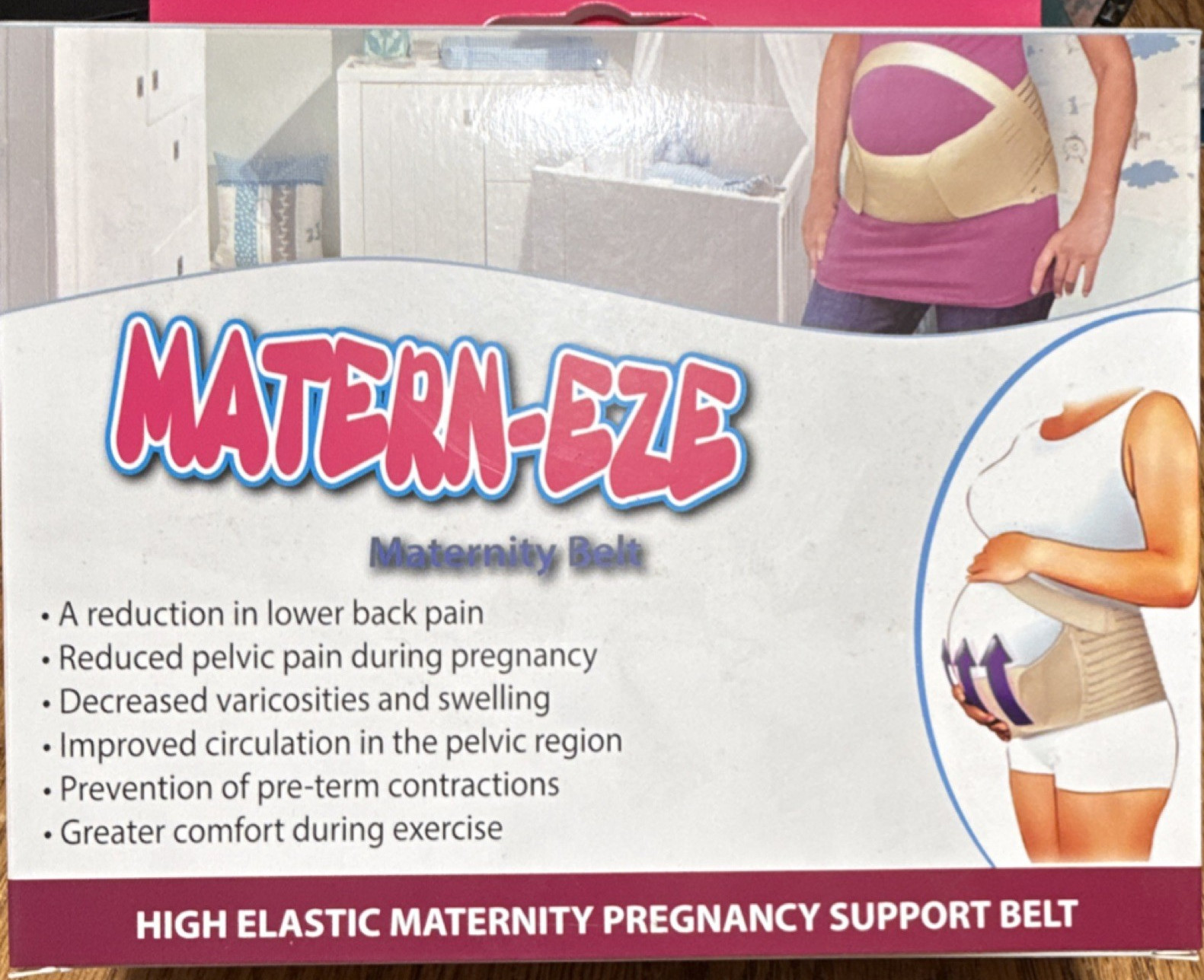 MATERN-EZE High Elastic Maternity Support Belt Large Tan AFT-T003 Adjustable