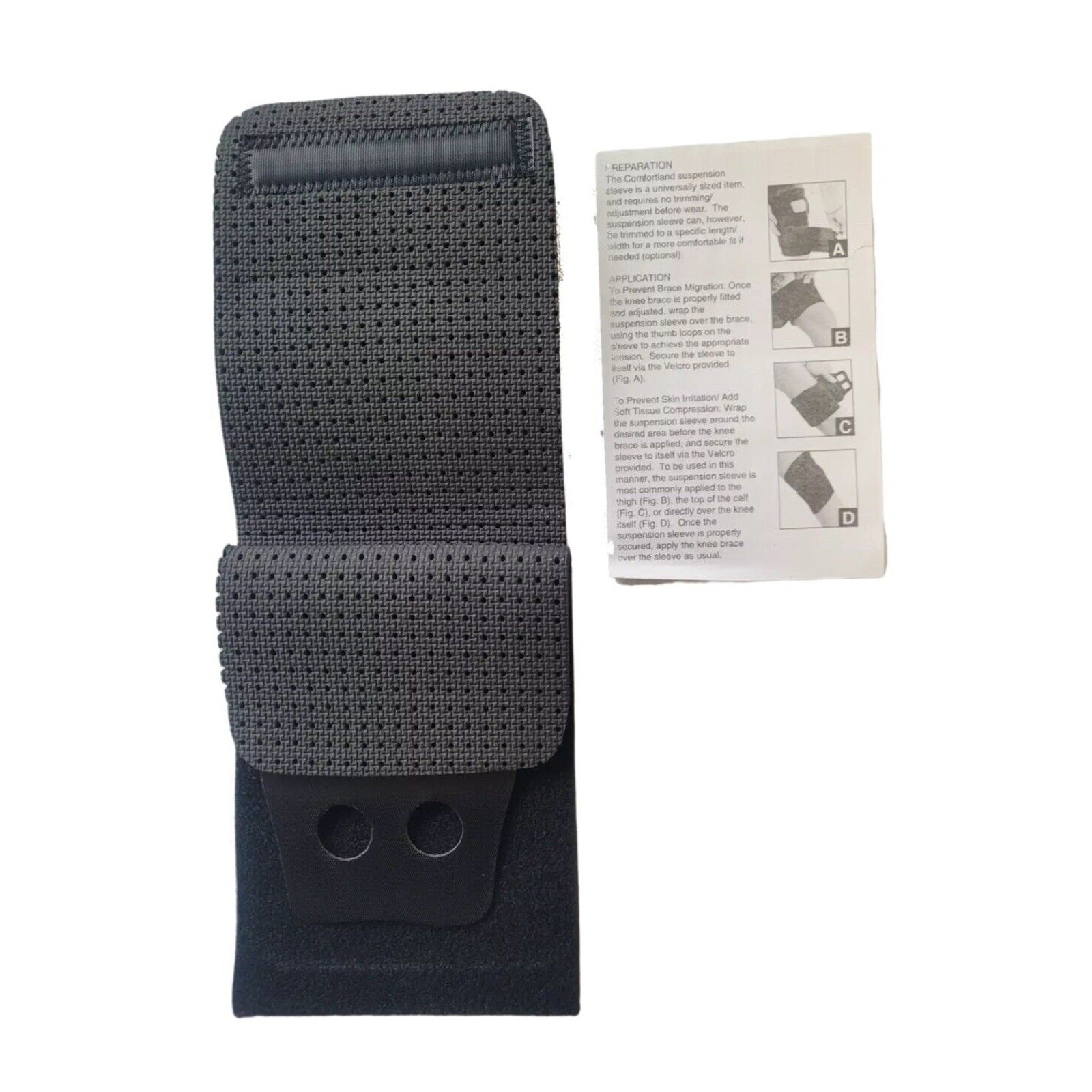Comfortland Suspension Sleeve Knee Brace CK-007 Black New Set Of 2