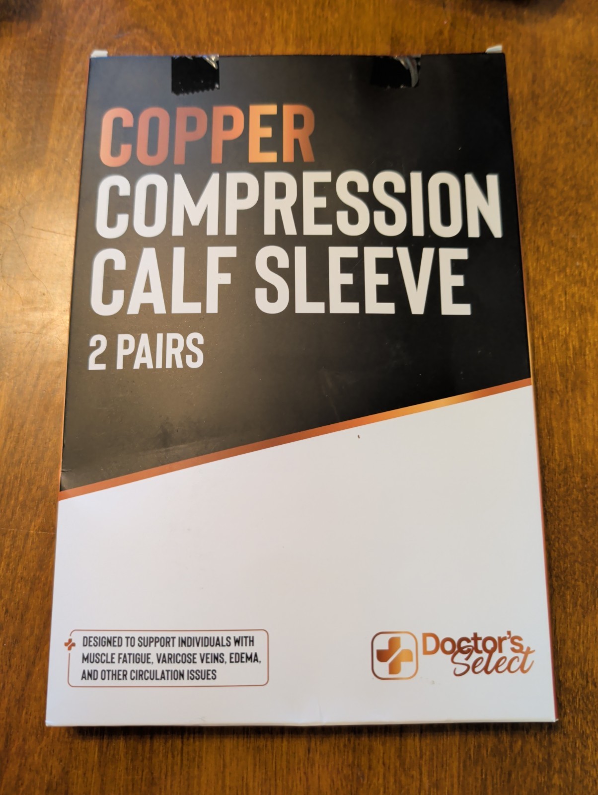 Doctor’s Select Copper Calf Compression Sleeves 2 Pairs Black LXL Nip