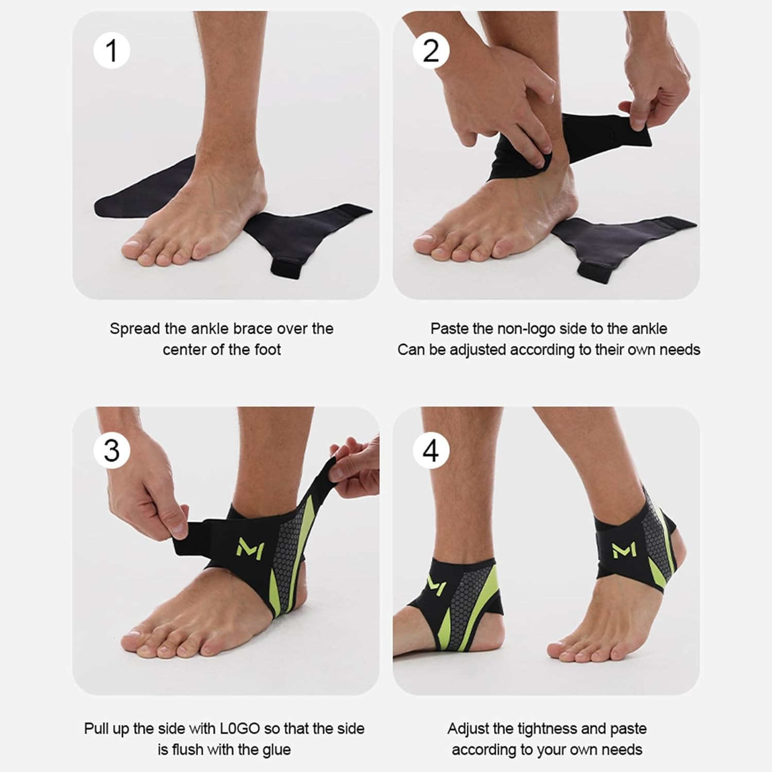 2 Pack Ankle Brace Compression Support for Men & Women – Adjustable Lace-Up Ankl