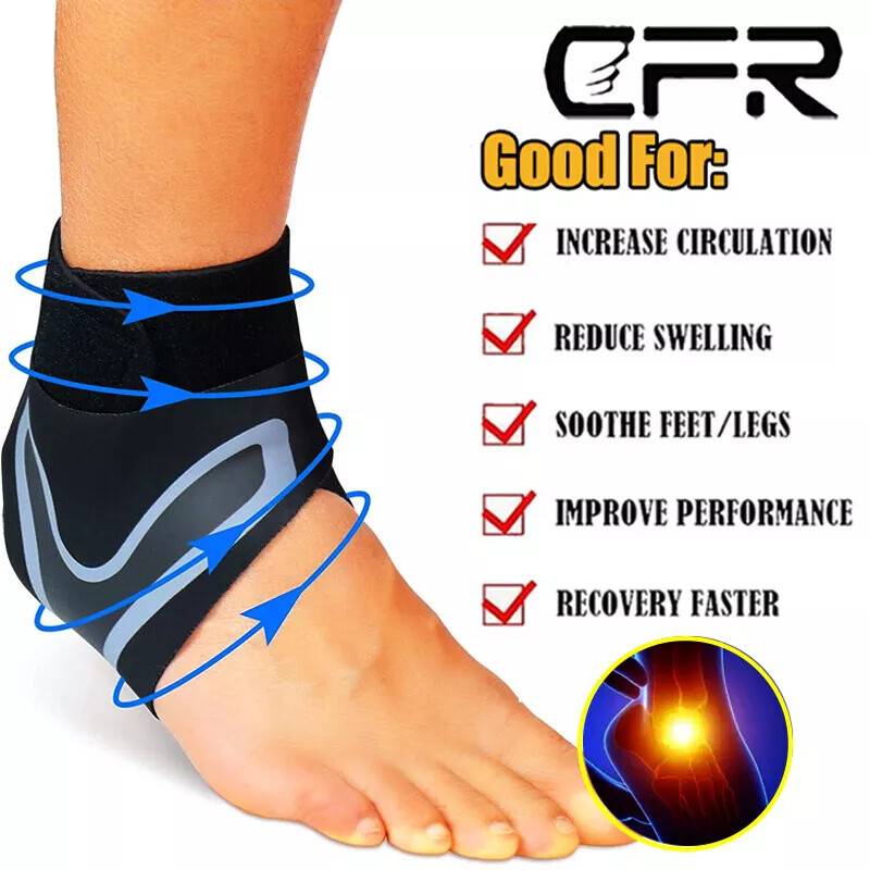 Ankle Brace Support Compression Sleeve Pain Relief Plantar Fasciitis Feet Wrap