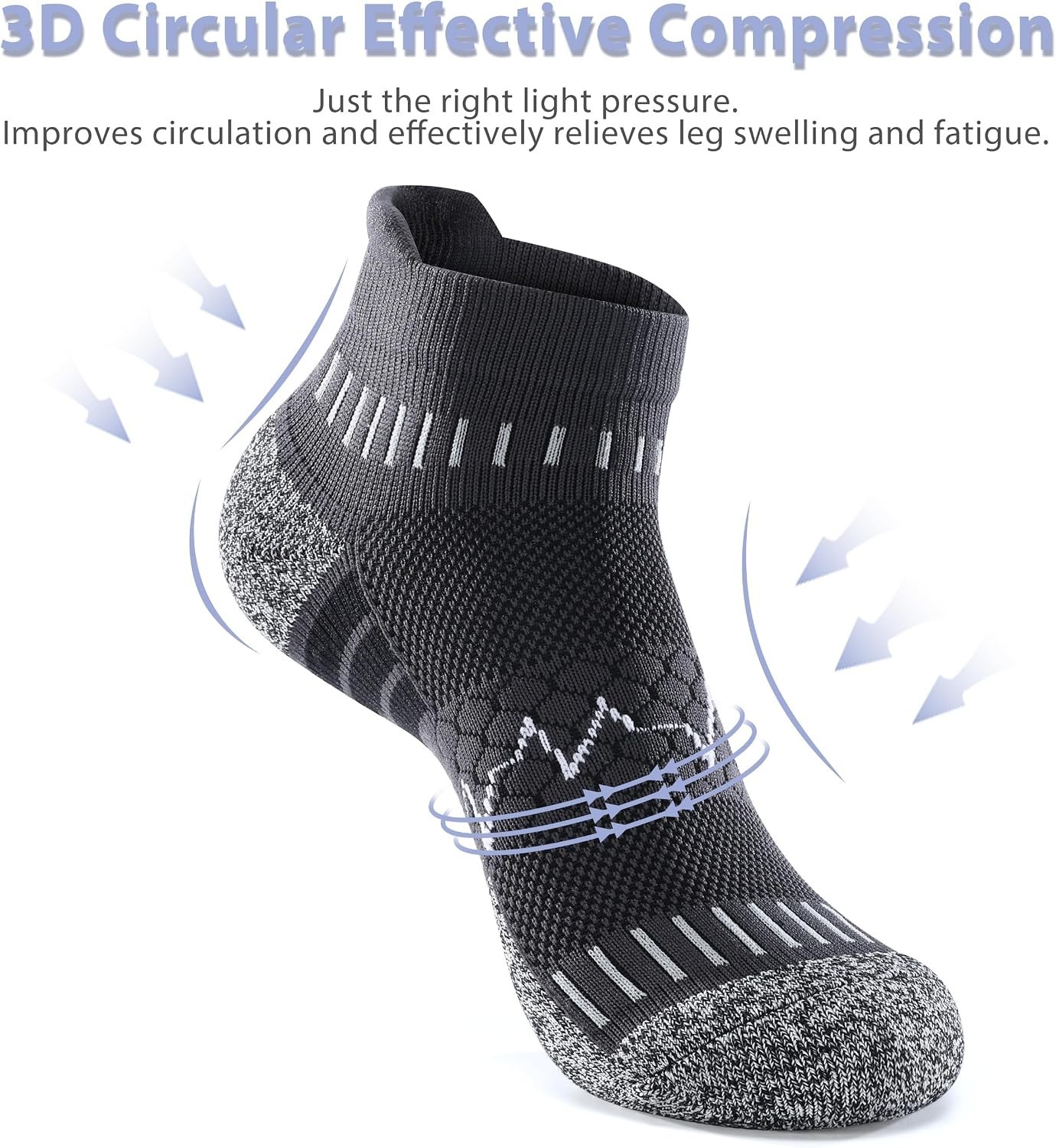 Ankle Compression Socks for Men Women-Cushioned Arch Support,Anti Blister,Pla…