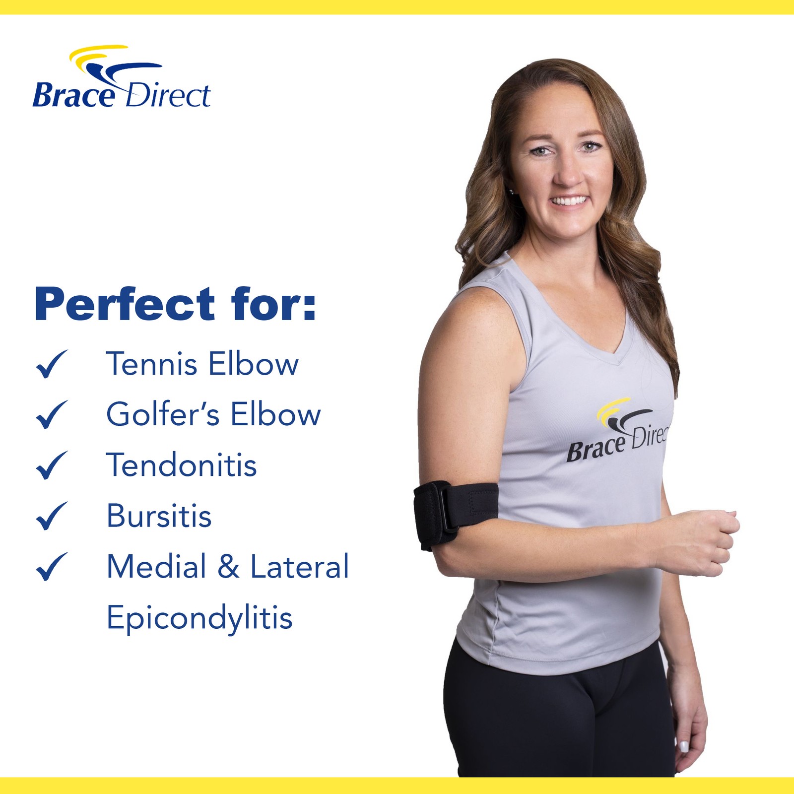 Tennis & Golf Elbow Cold Gel Therapy Brace Compress- Reusable Ice Pack Wrap