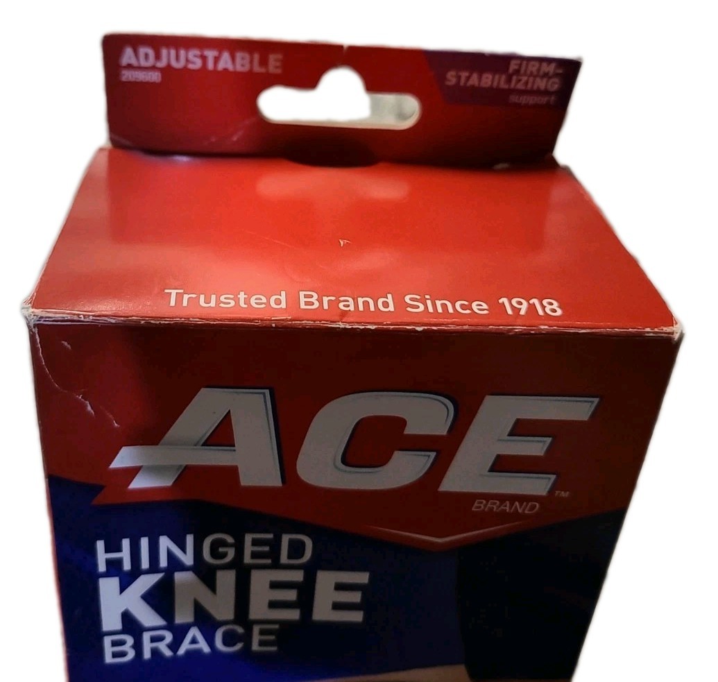 ACE Hinged Knee Brace Adjustable 209600 Pivoting Lateral Stabilizers PREOWNED