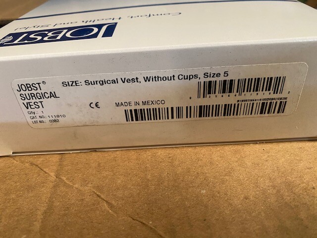 Jobst 111910 Post Surgical Vest, Without Cups, Size 5 (NEW)