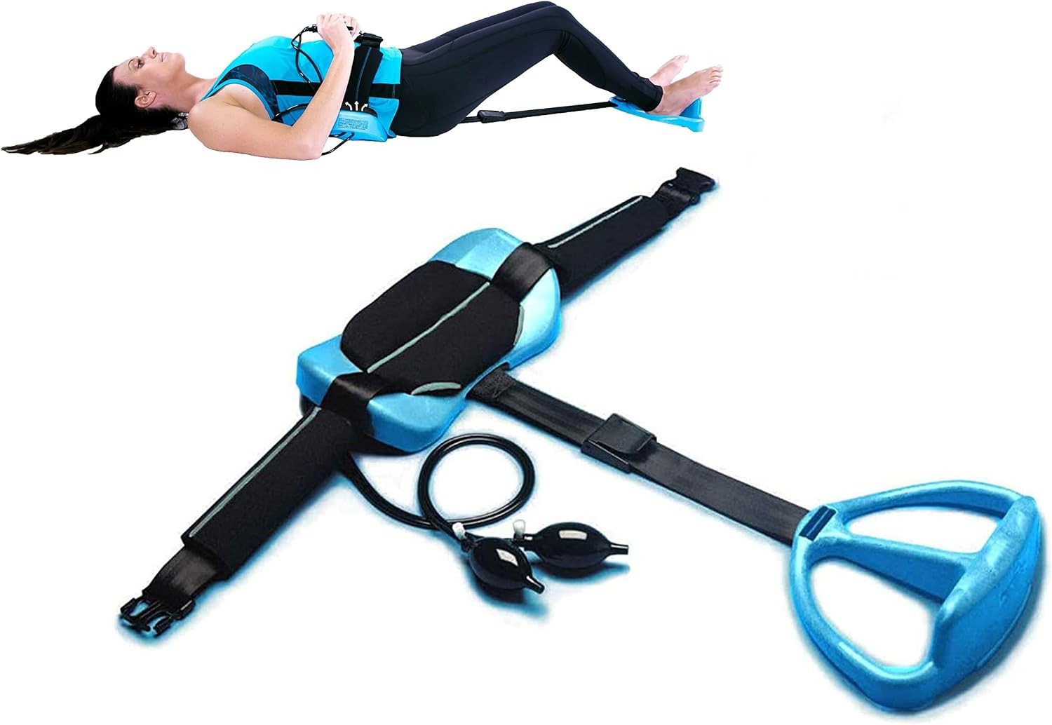 Posture Pump® Penta Vec® Lumbar Decompression Device – Adjustable Lower Back Sup