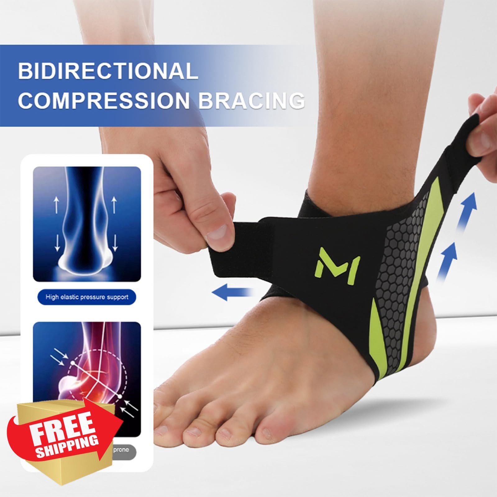 Flexguard Pro 2 Pack Ankle Brace Compression Support for Men and Women – Adju…