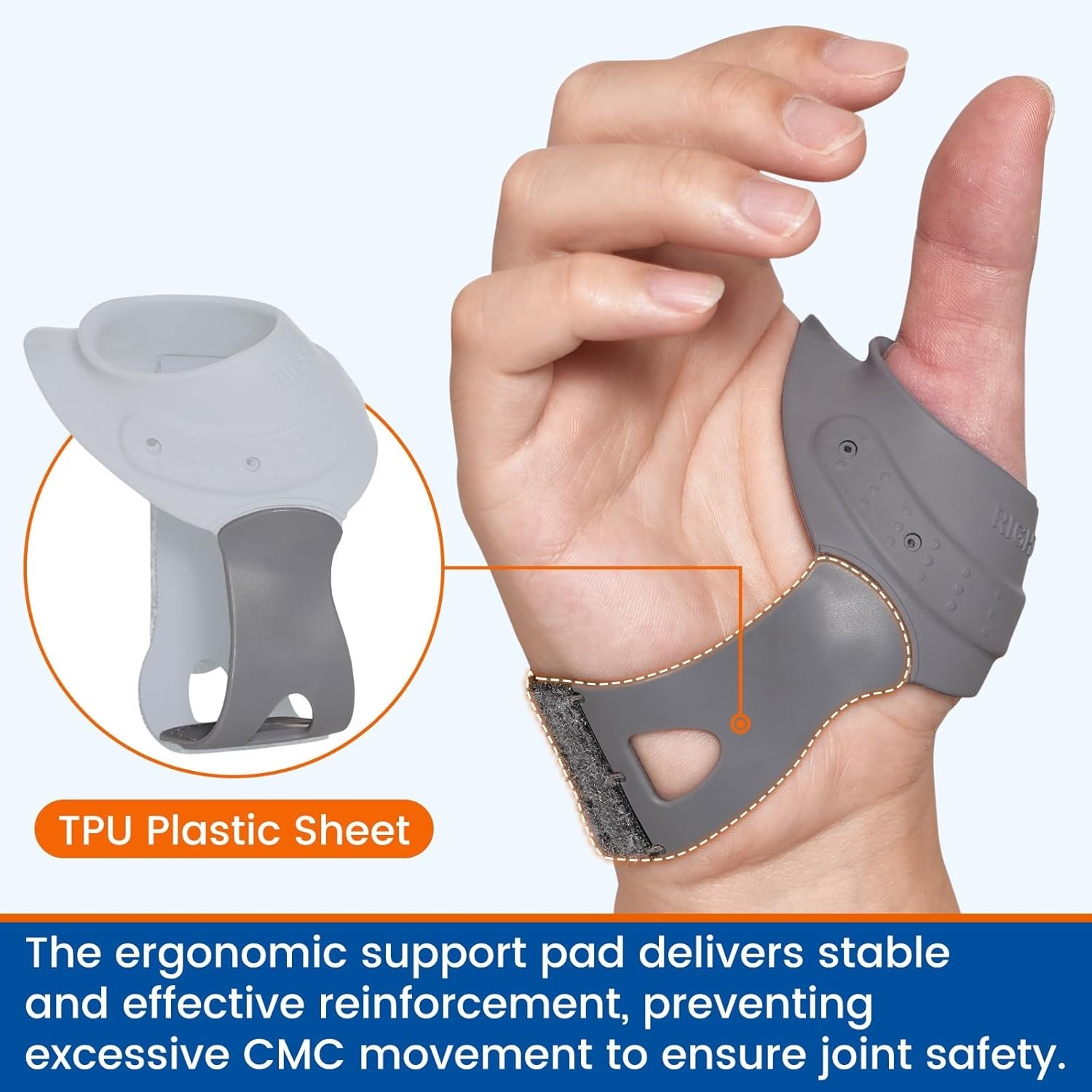 Medium CMC Thumb Brace with Compression Sleeve for Arthritis Relief Left Hand