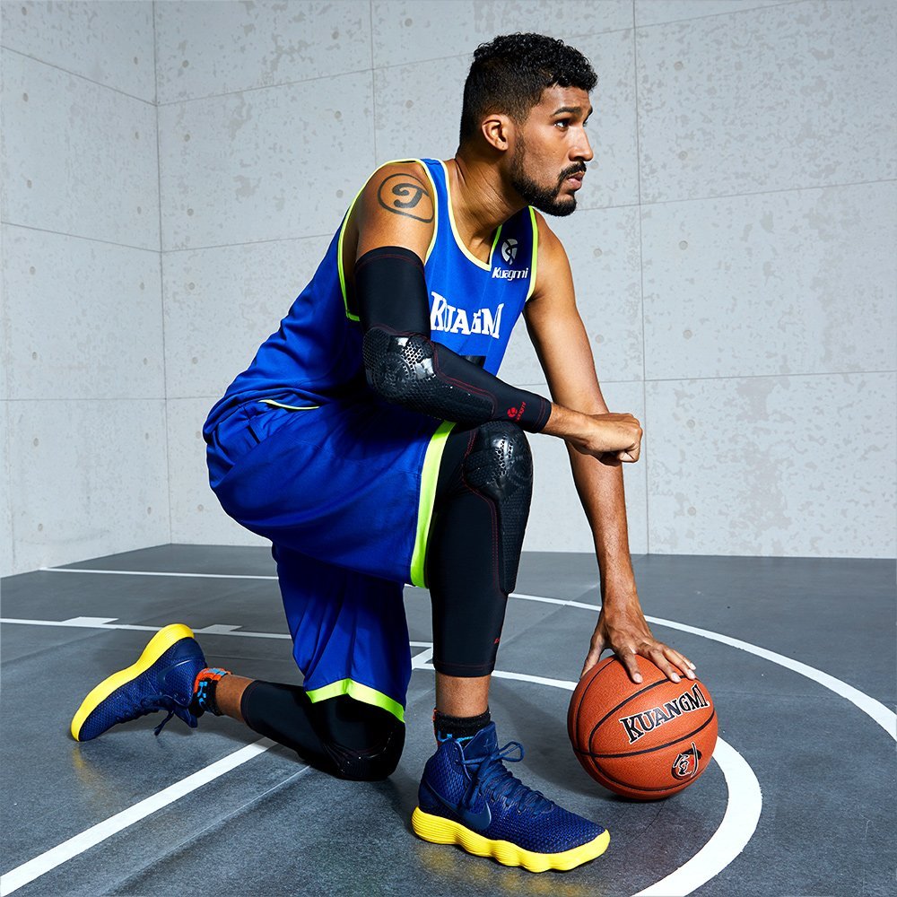 Kuangmi Basketball Knee Pad Sleeve Compression Crashproof Antislip Gear Single
