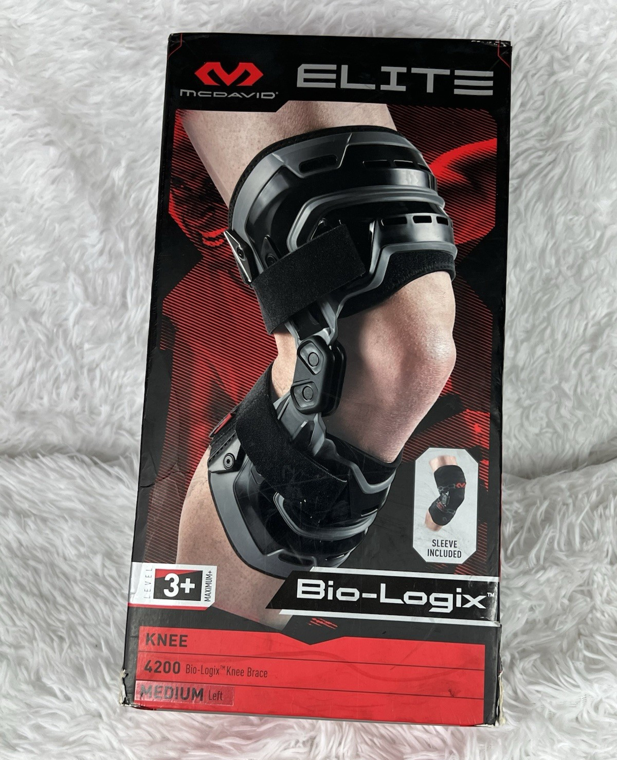 McDavid Bio-Logix Knee Brace 4200 M Left Black/Gray Stabilization Adjustable
