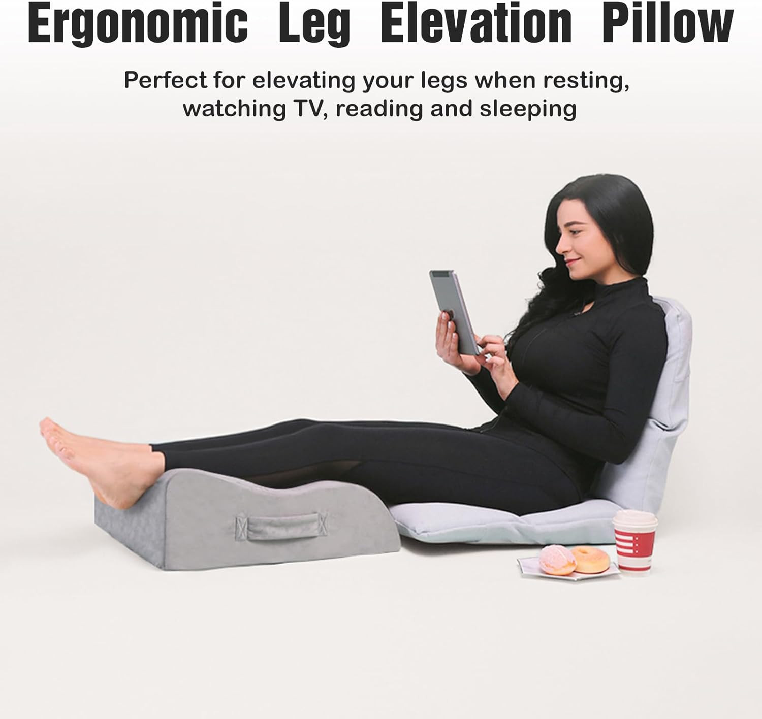Memory Foam Leg, Knee, Ankle Foot Support and Elevation Pillow for Surgery Recov