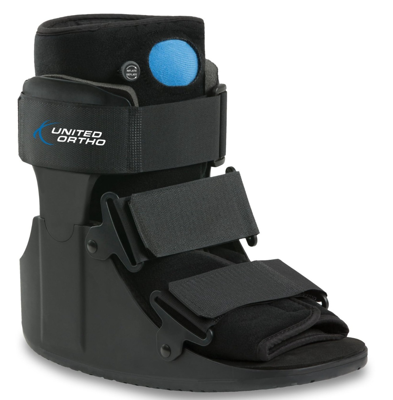 United Ortho USA14115 Short Air Cam Walker Fracture Boot Medium Black