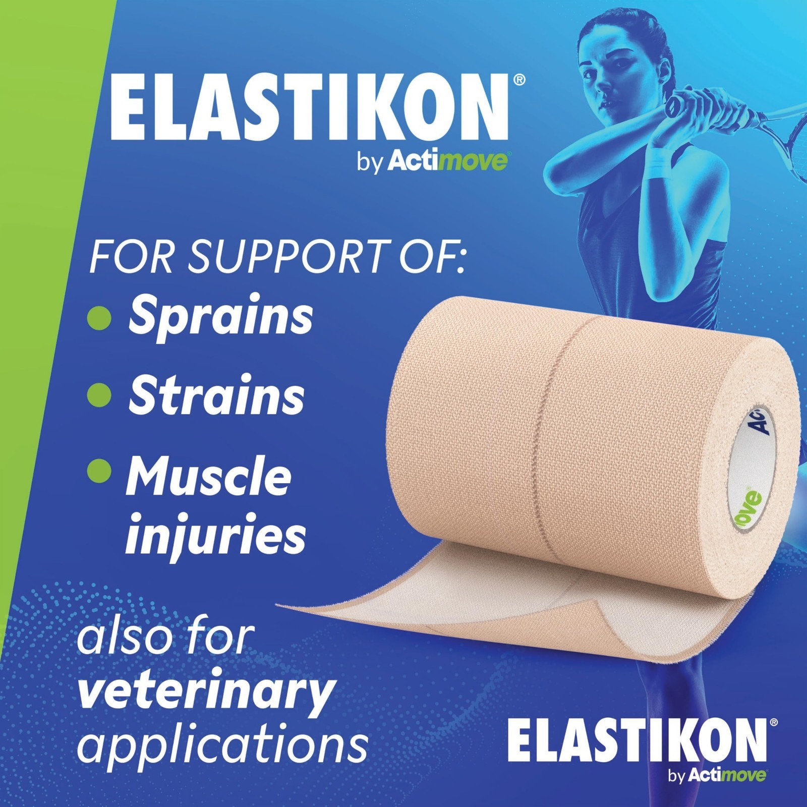 Elastic Cotton Tape 1″ x 2.5 yd – 12 Rolls for Compression & Support, Injuries