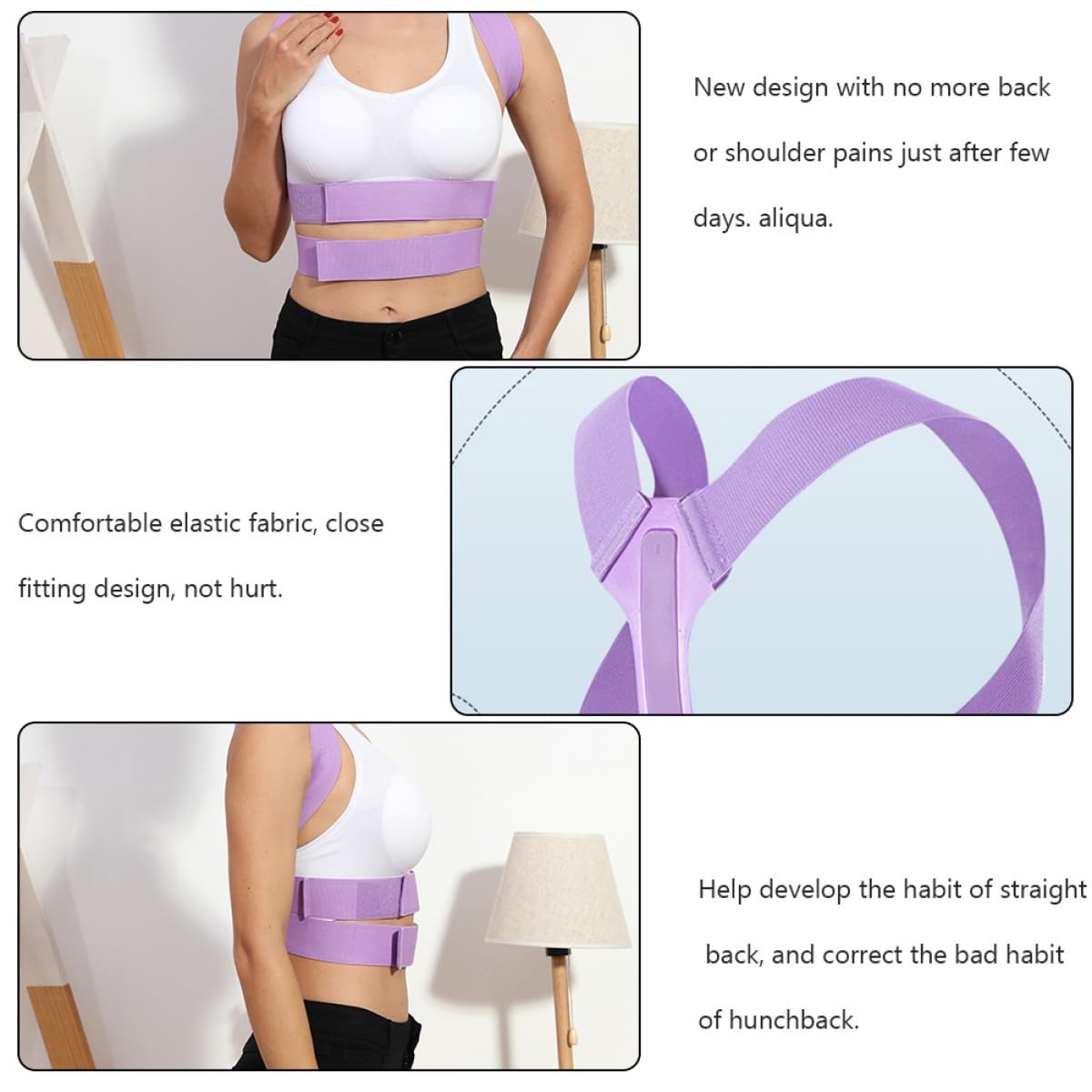 Back Posture Corrector Clavicle Adjustable Spine Brace Shoulder Brace for Upp…