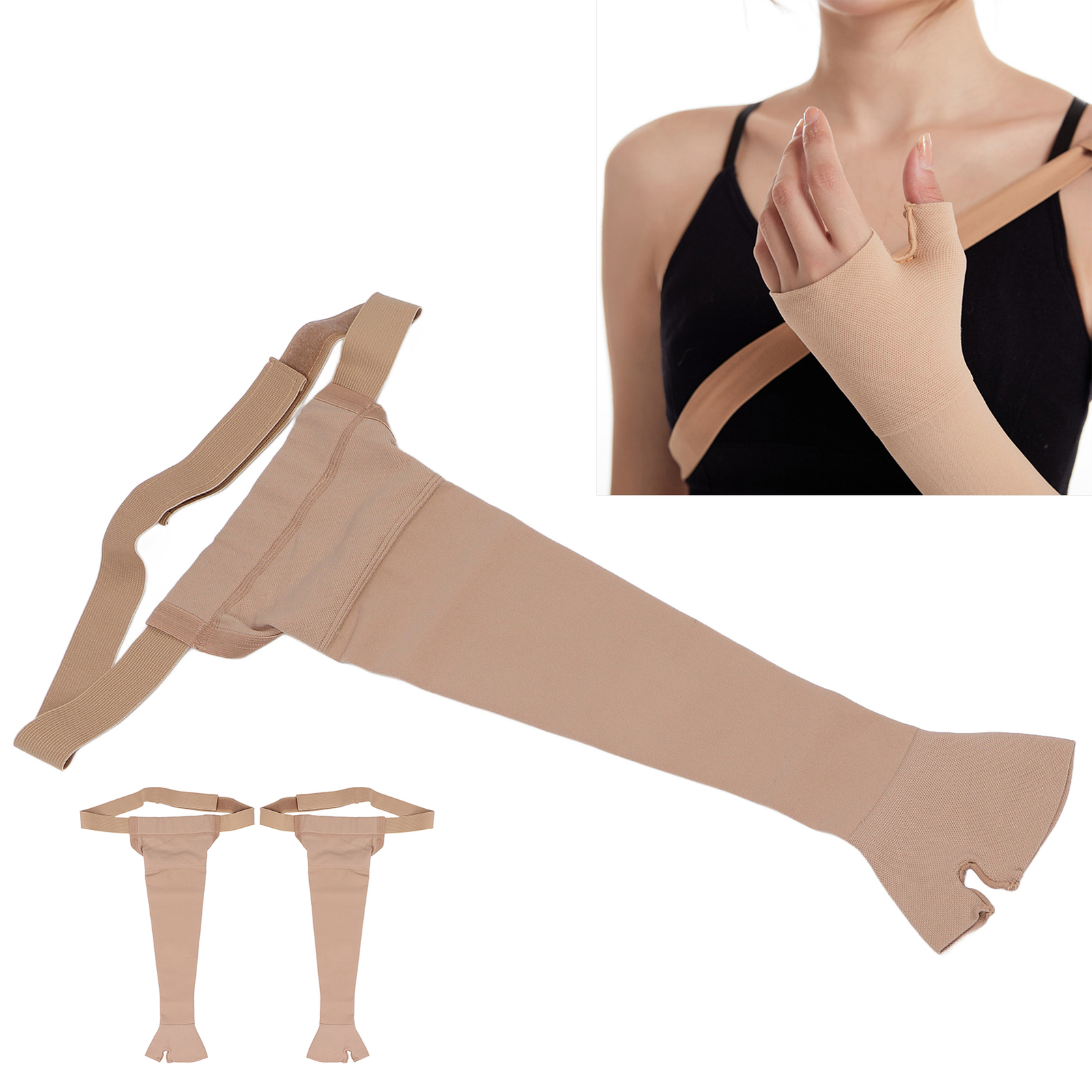 Lymphedema Compression Arm Sleeve Polyurethane Post Mastectomy Support Arm Sleev