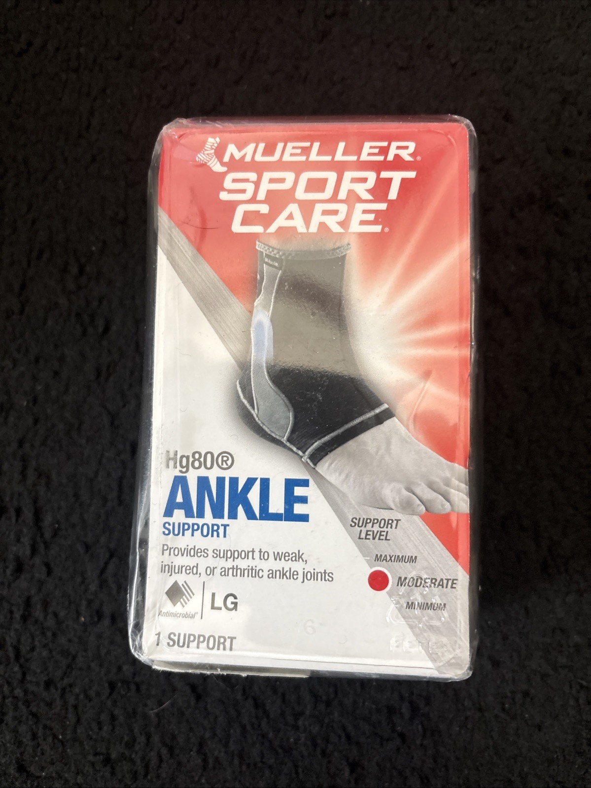 Mueller Sport Care Hg80 Ankle Support Size Large Black New In Box