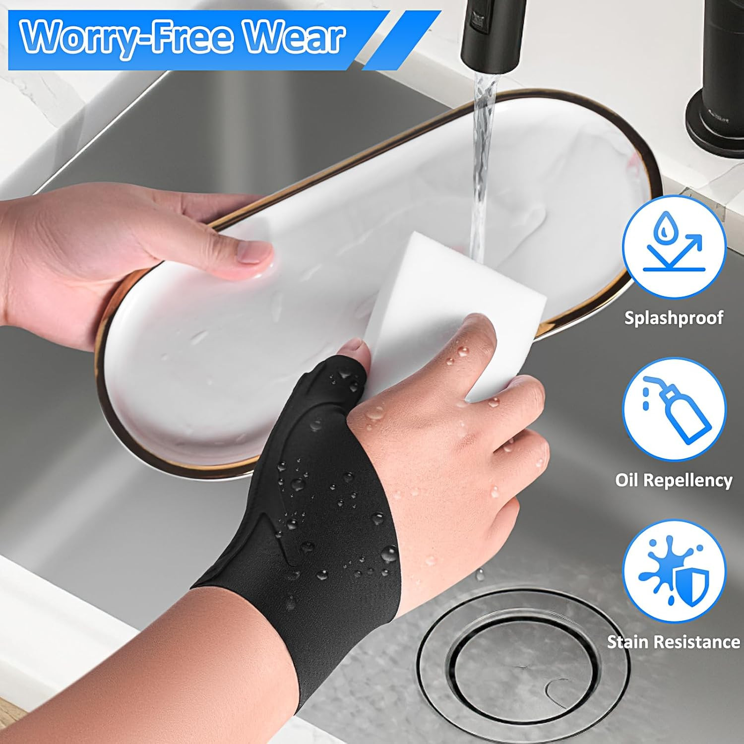 Thumb Wrist Brace Copper Compression Stabilizer Thumb Support Spica Splint fo…