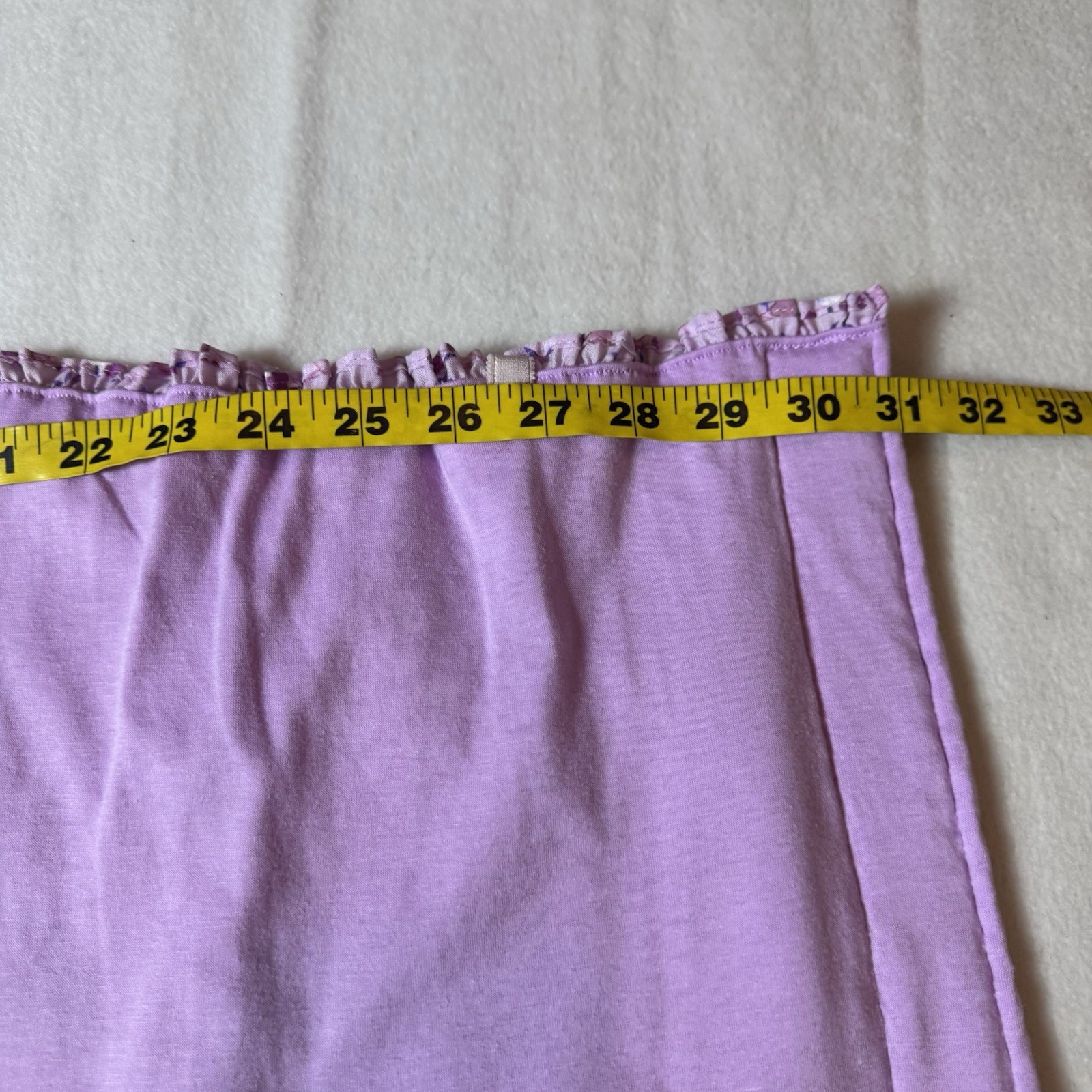 Expand-a-Band EAB Breast Binder Womens Size XL Purple Floral Strapless Top
