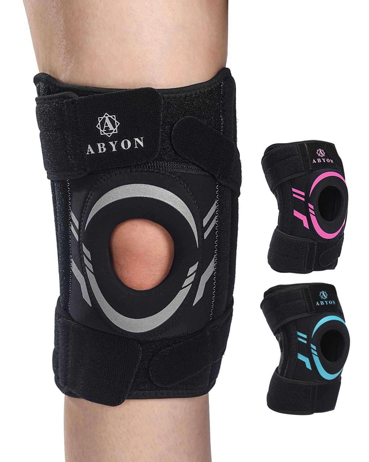 ABYON Knee Brace Men & Women Adjustable Knee Support Meniscus Tear, ACL, MCL