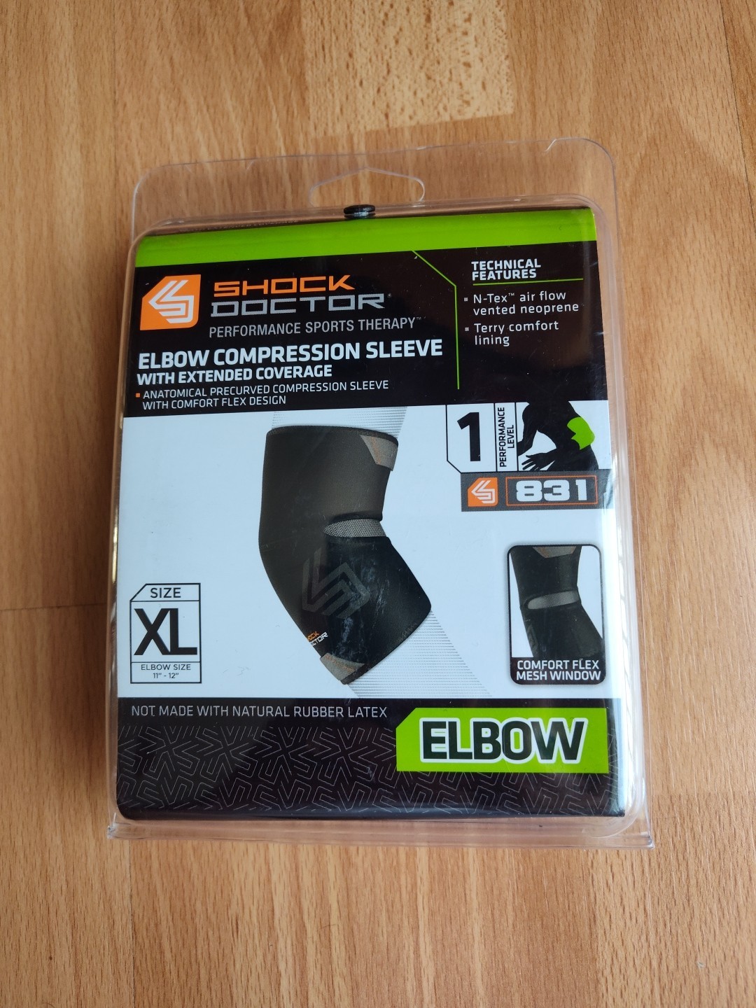 Shock Doctor Black 831 Elbow Compression Sleeve – Size XL – New NIP
