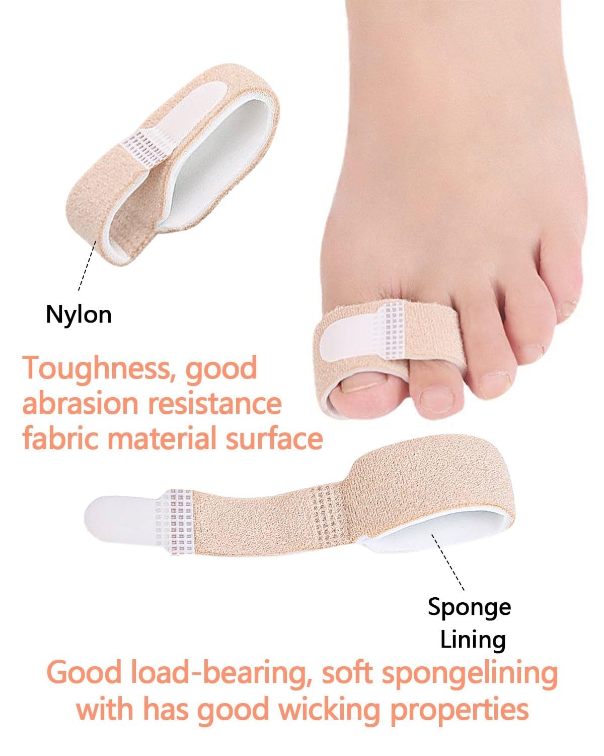 Fabric Gel Tube Sleeves Cover for Hammer Toe Fingers Protectors Separators US