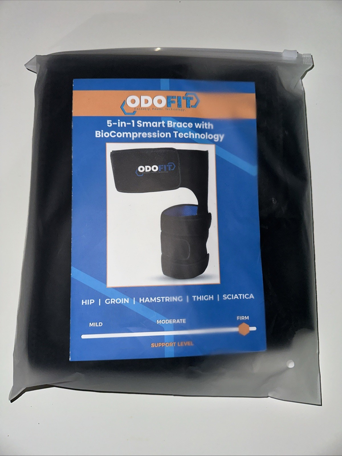 ODOFIT 5 In 1 Smart Brace Biocompression Technology Firm Plus Size L Leg NEW