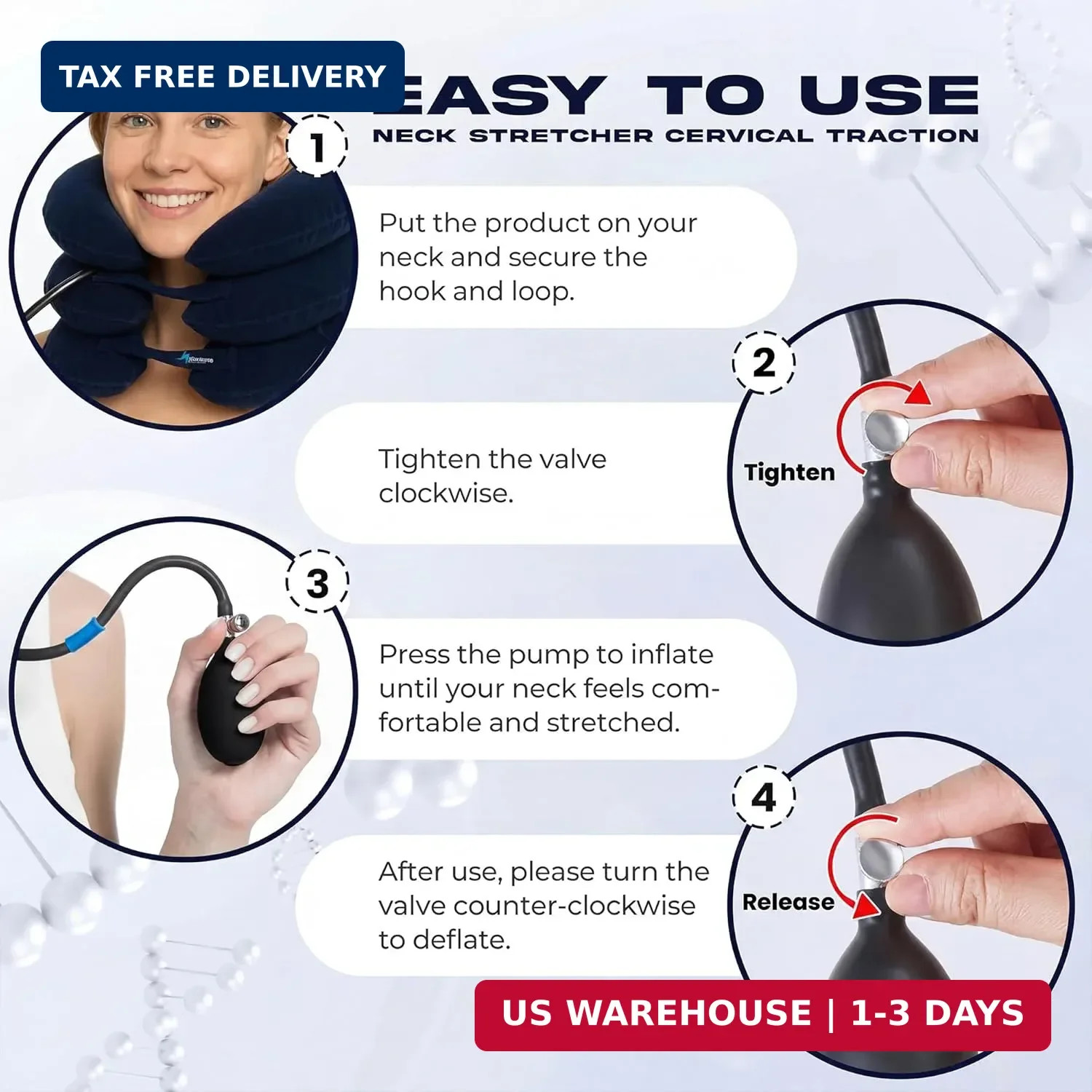 Neck Stretcher, Cervical Traction Device, Neck Traction Device for Neck Pain Rel