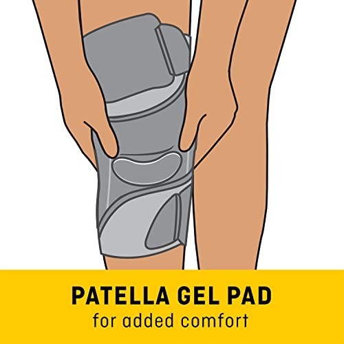 Knee Support Brace Moderate Compression Adjustable Straps Gel Cushion Women