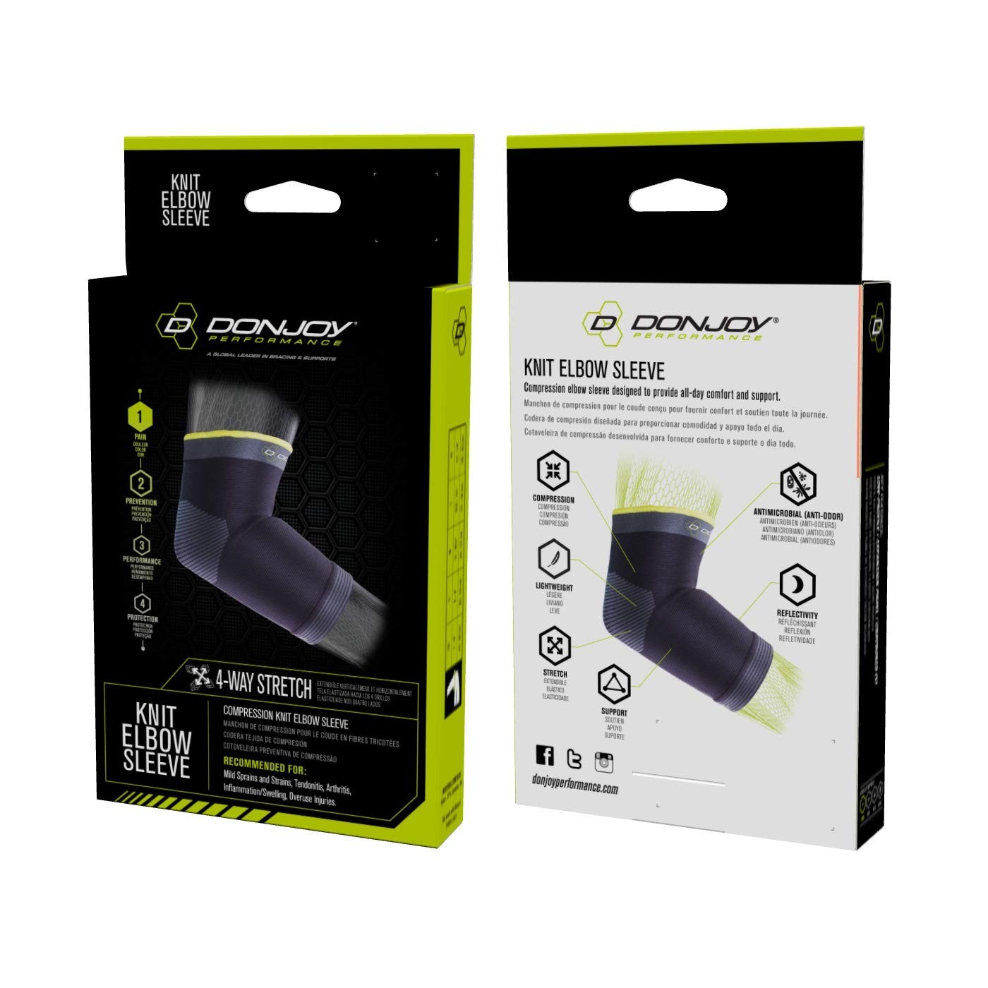DonJoy Performance Knit Elbow Sleeve Small for Elbow Support Ideal for Elbow Str