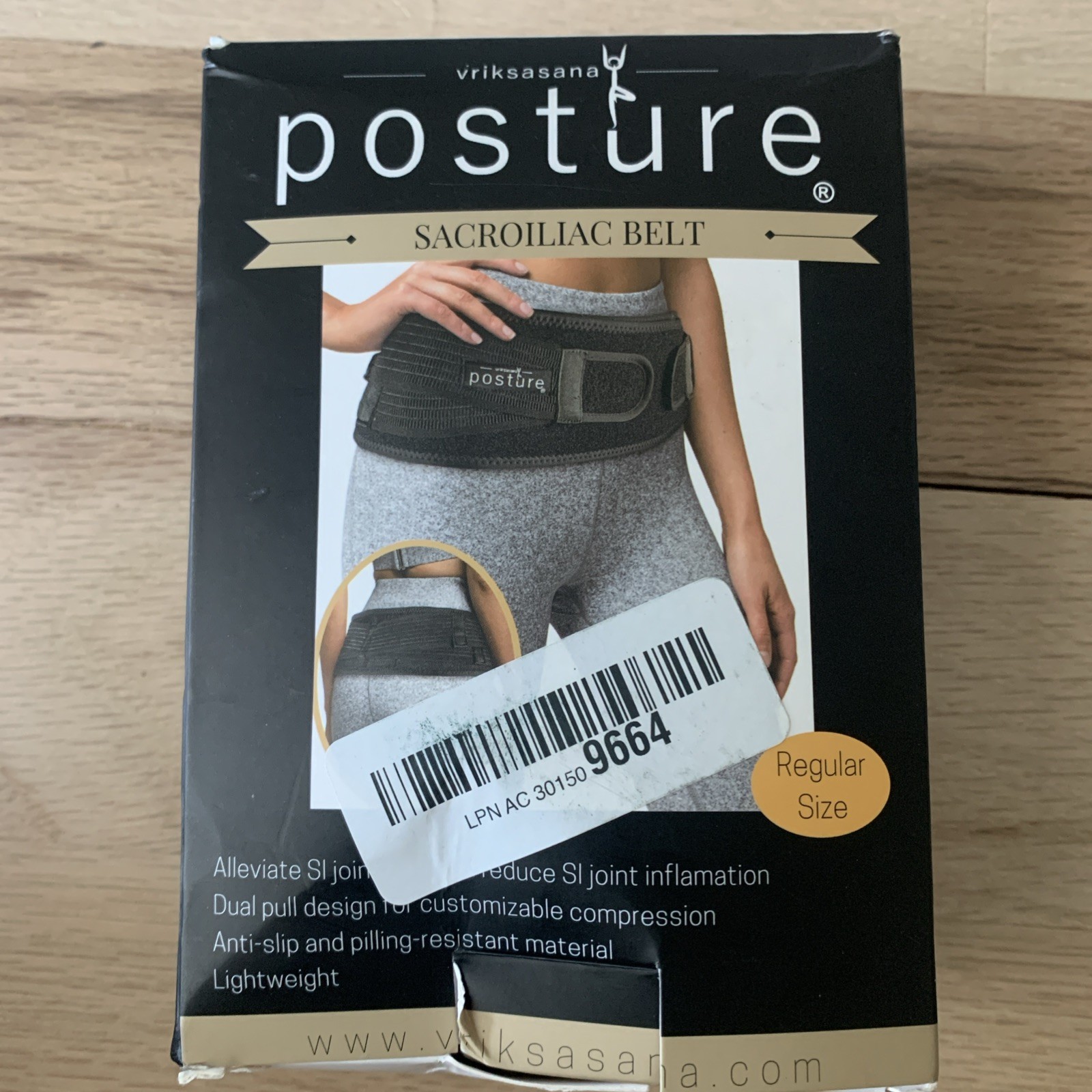 Vriksasana Posture Sacroiliac Hip Belt for Women and Men Reg Size 32″-45″