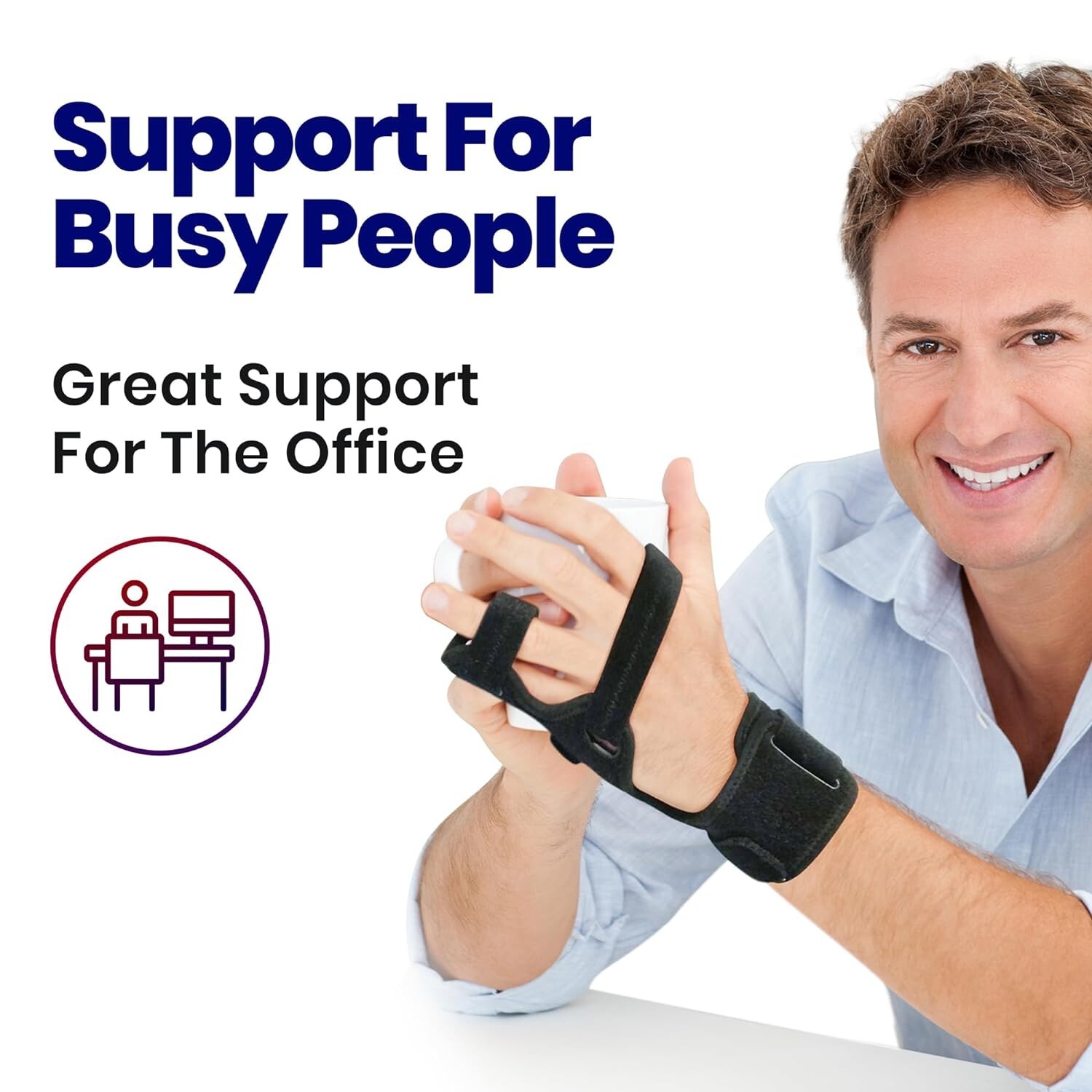 Premium Adjustable Finger Splint for Quick Recovery – Right Hand, Small/Mediu…