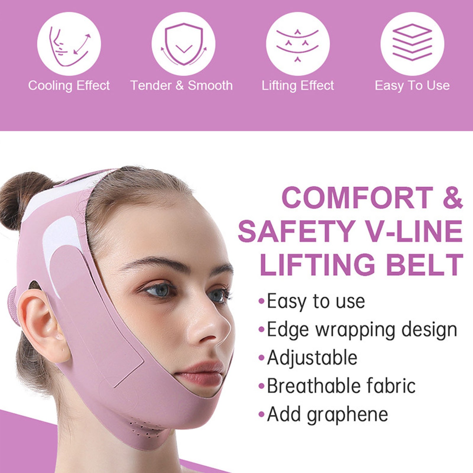 Post Surgery Chin Strap With Graphene Double Chin Reducer Facial Lifting