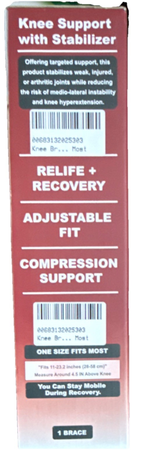 HLTHZONE Adjustable Knee Stabilizer Compression Support Brace One Size