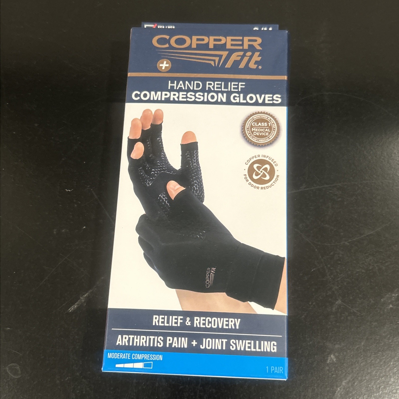 Copper Fit Hand Arthritis Compression Glove – Black, S/M (CFRRGL-SM12)