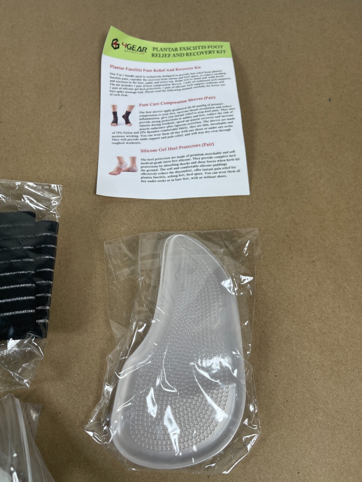4GEAR SportLife Plantar Fasciitis Foot Relief Recovery Kit S/M New Complete