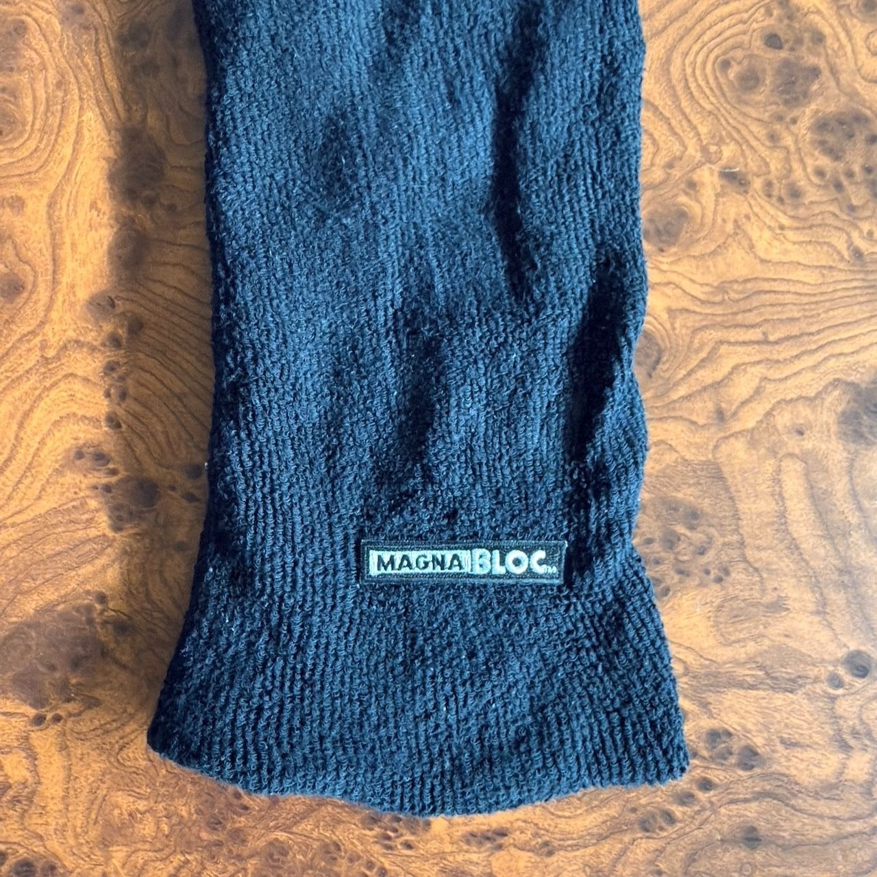 Vintage Magna Bloc Knee Wrap Therapeutic Magnet Compression Black 12×6 Inches