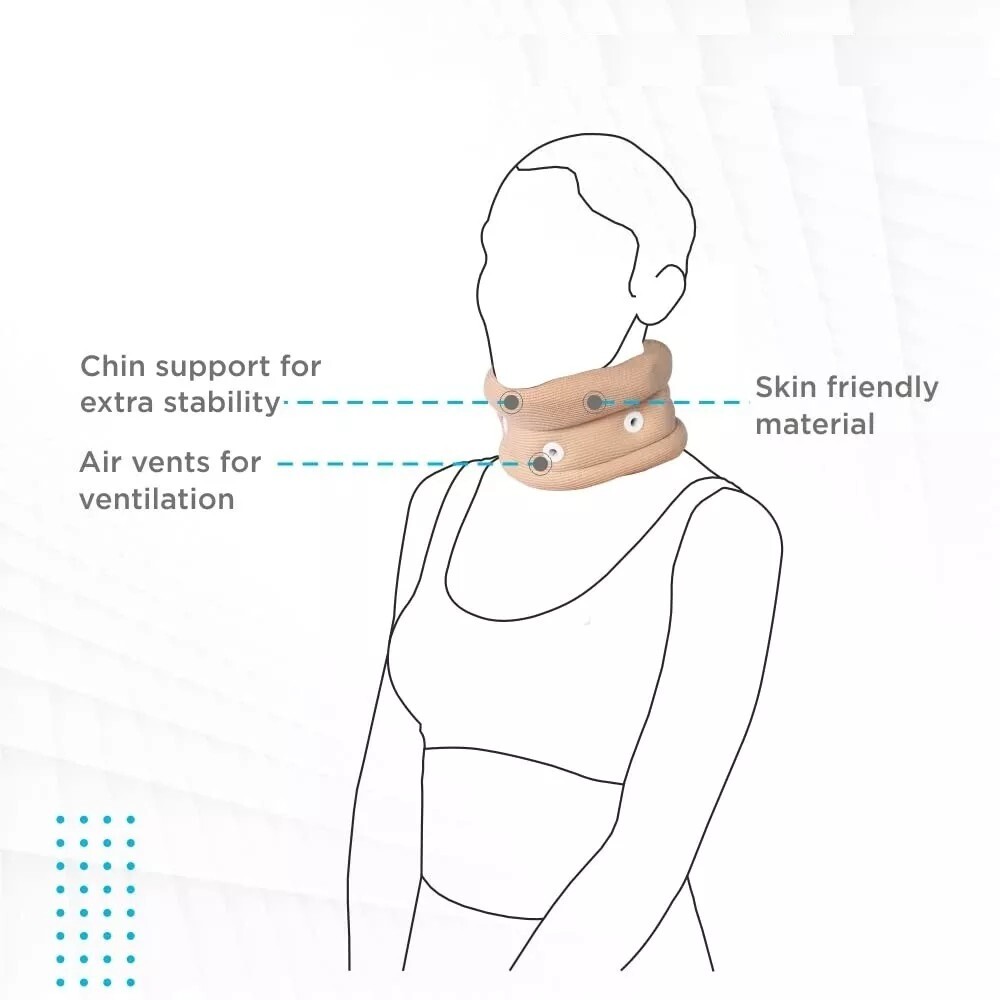 Tynor Cervical Collar Soft, Neck Support for Cervical Spine Immobilization woman