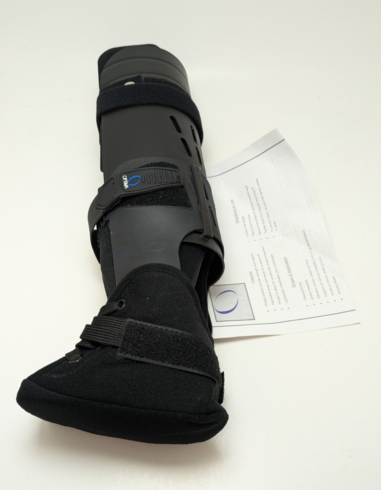 Unisex Optima OM-71 Ankle Support Relief Adjustable Black Brace Small Foot