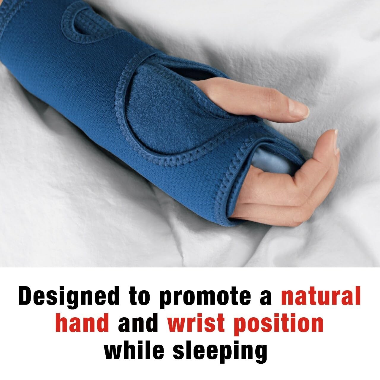 ACE Night Wrist Sleep Support, Adjustable, Blue, Helps Provide Relief from