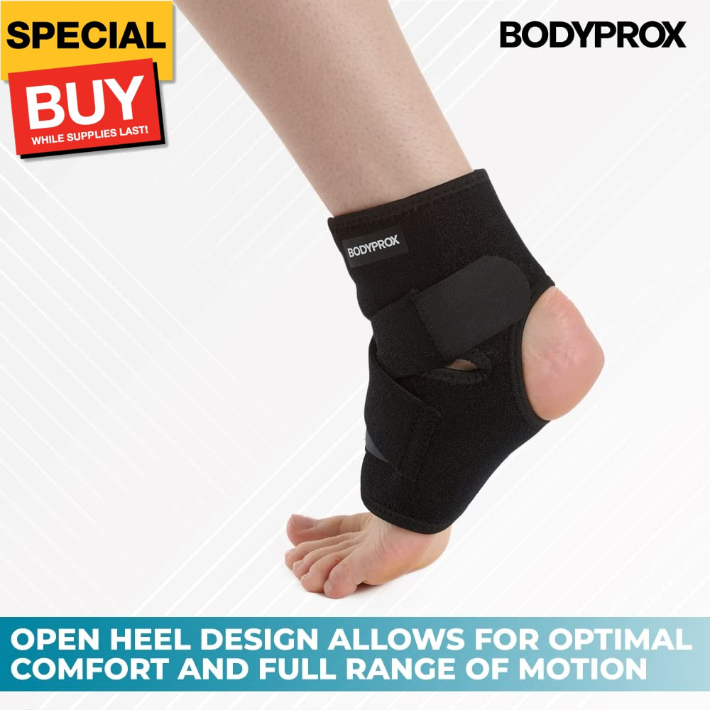 Ankle Support Brace, Breathable Neoprene Sleeve, Adjustable Wrap! (1 Pack)
