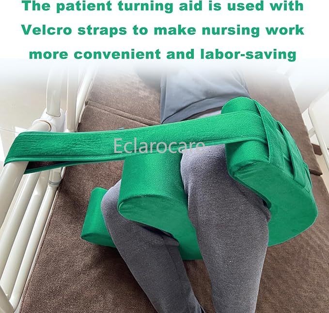 1x Bedridden Patient Turning Device with Fixing Strap Elderly Assistance Product