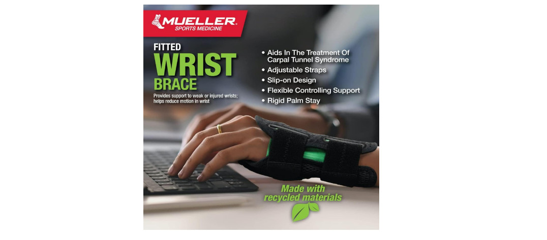 MUELLER Sports Medicine Green Fitted Wrist Brace