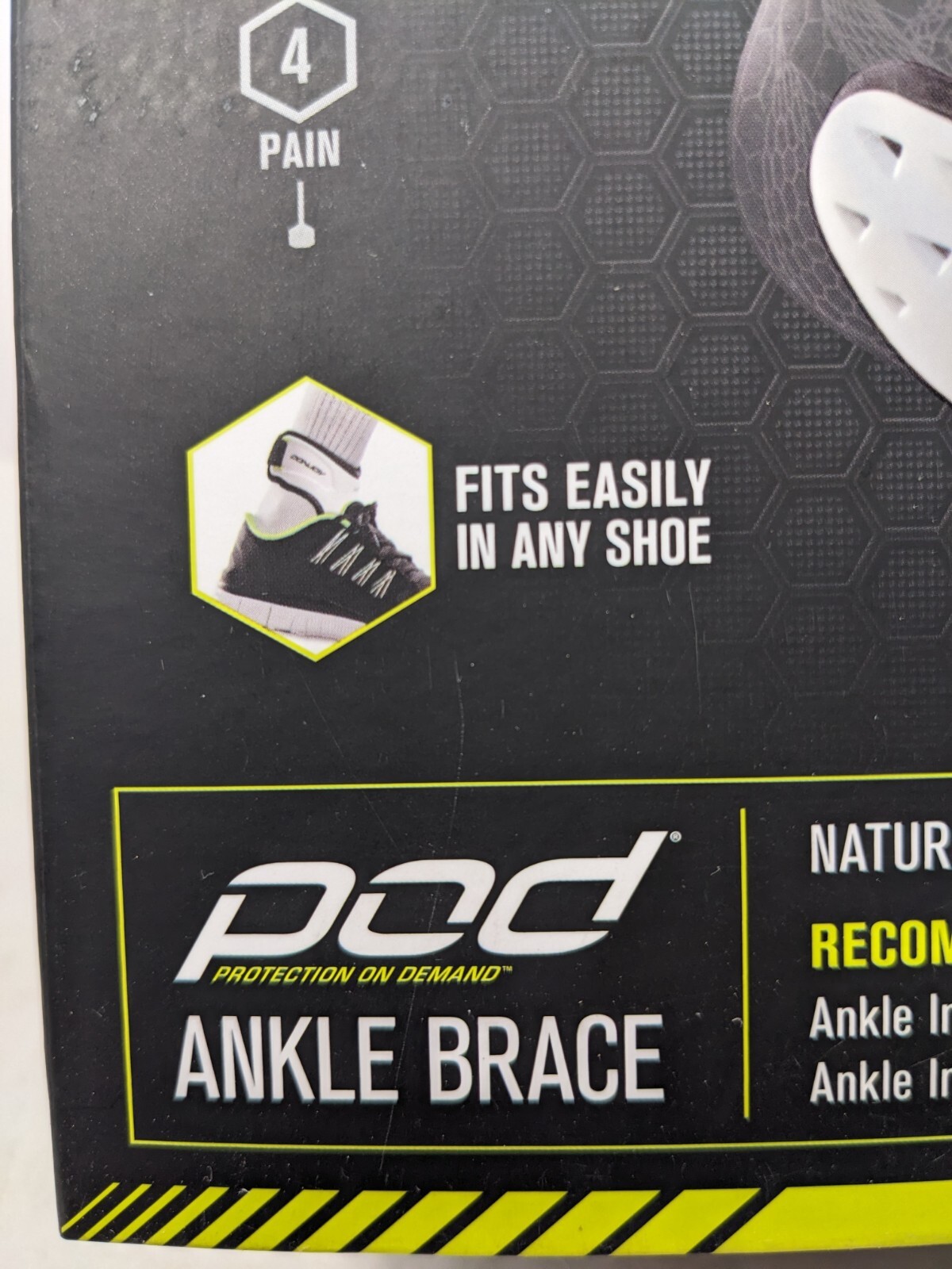 DonJoy Performance POD Prevention: Ankle Support Brace, WHITE, Extra Small Left