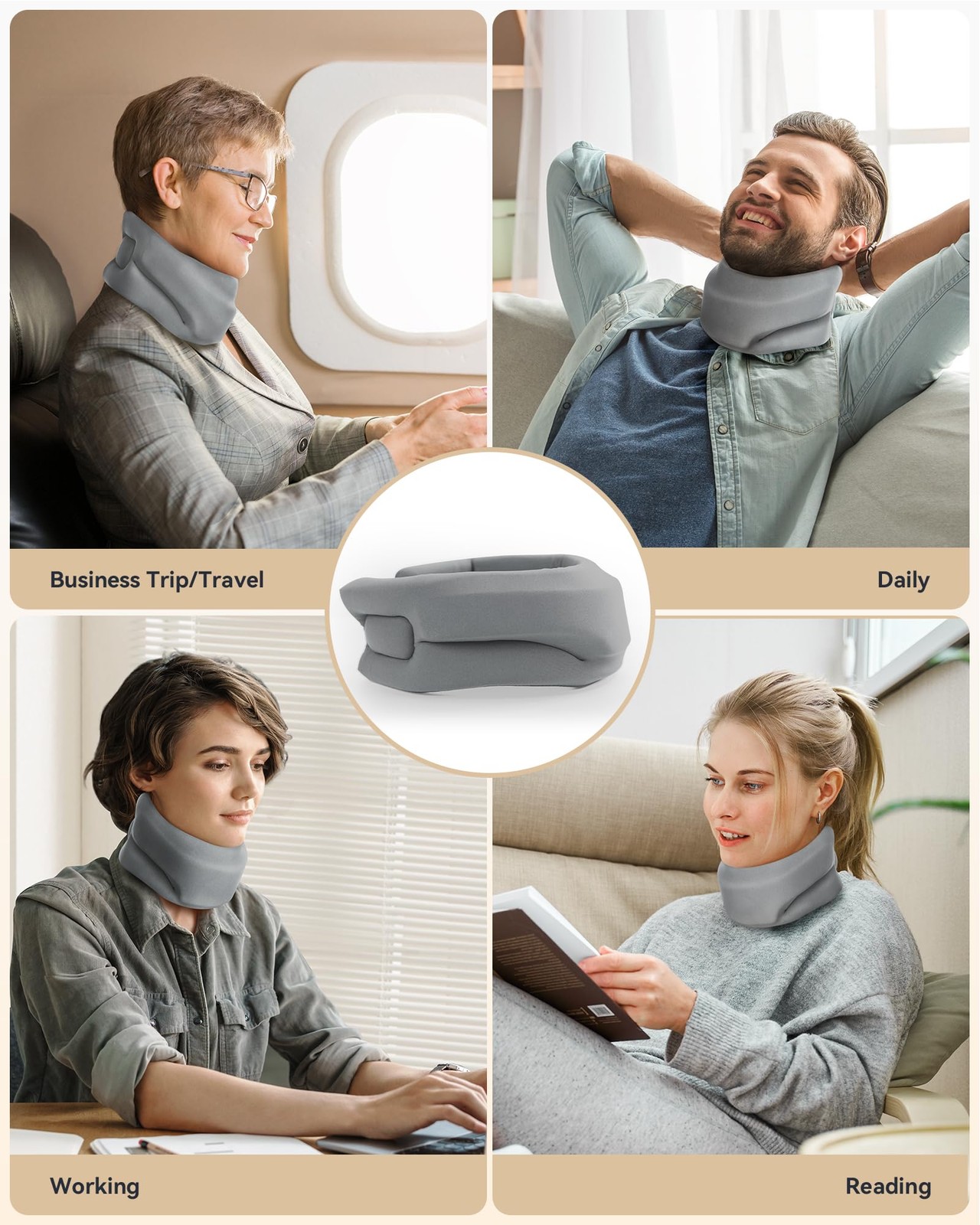 BETOVIN Neck Brace Cervical Collar Neck Support Brace for Sleeping, Soft Foa…